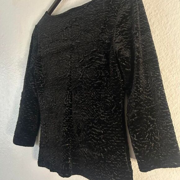 Revolve Hanky Panky Women's Black Blouse Medium Velvet Whimsigoth 90s - Picture 5 of 7